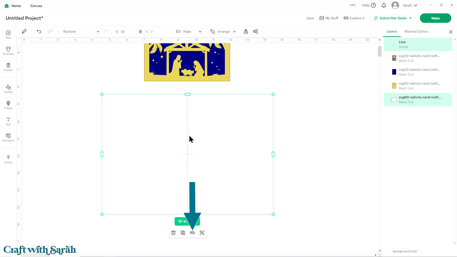 Nativity card step 6
