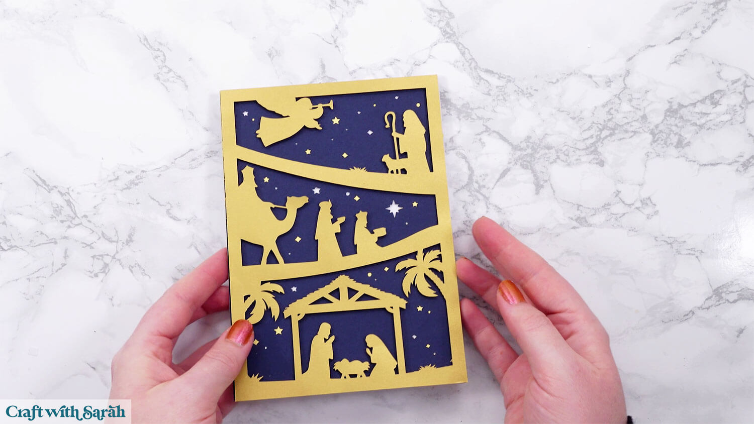 Nativity card step 13