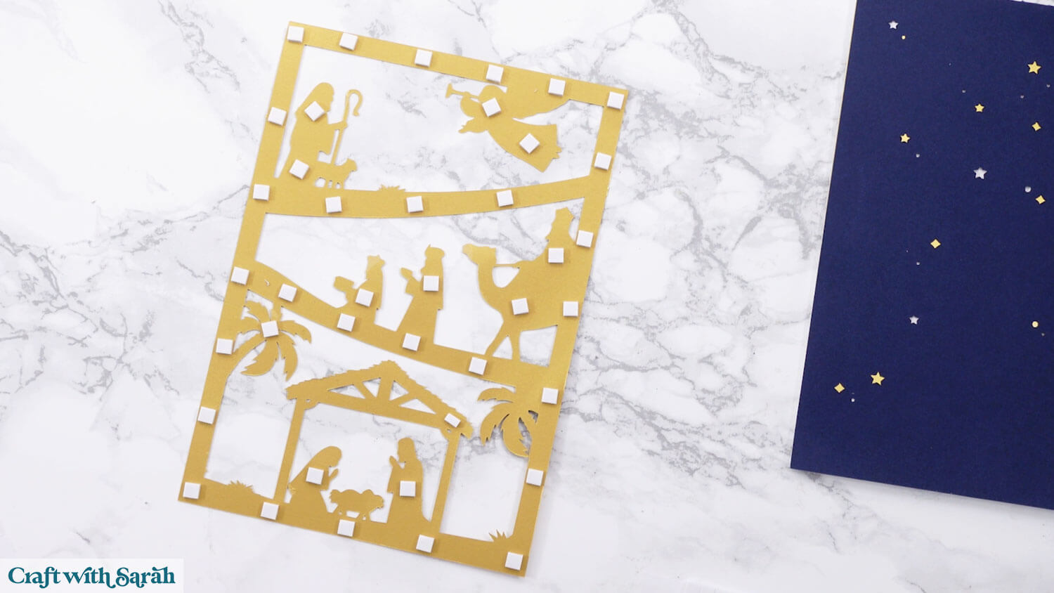 Nativity card step 12