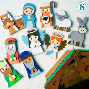 Nativity set display ideas with characters