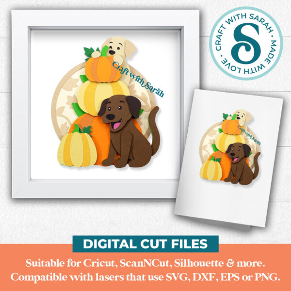 Pile of Pumpkins with Dogs SVG - Image 2