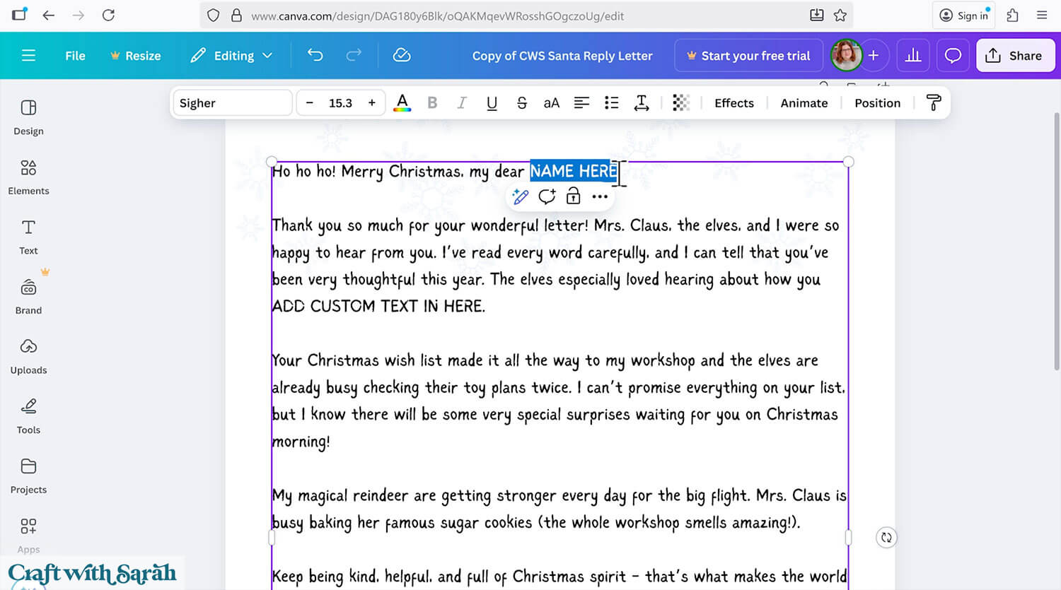 Santa letter step 31