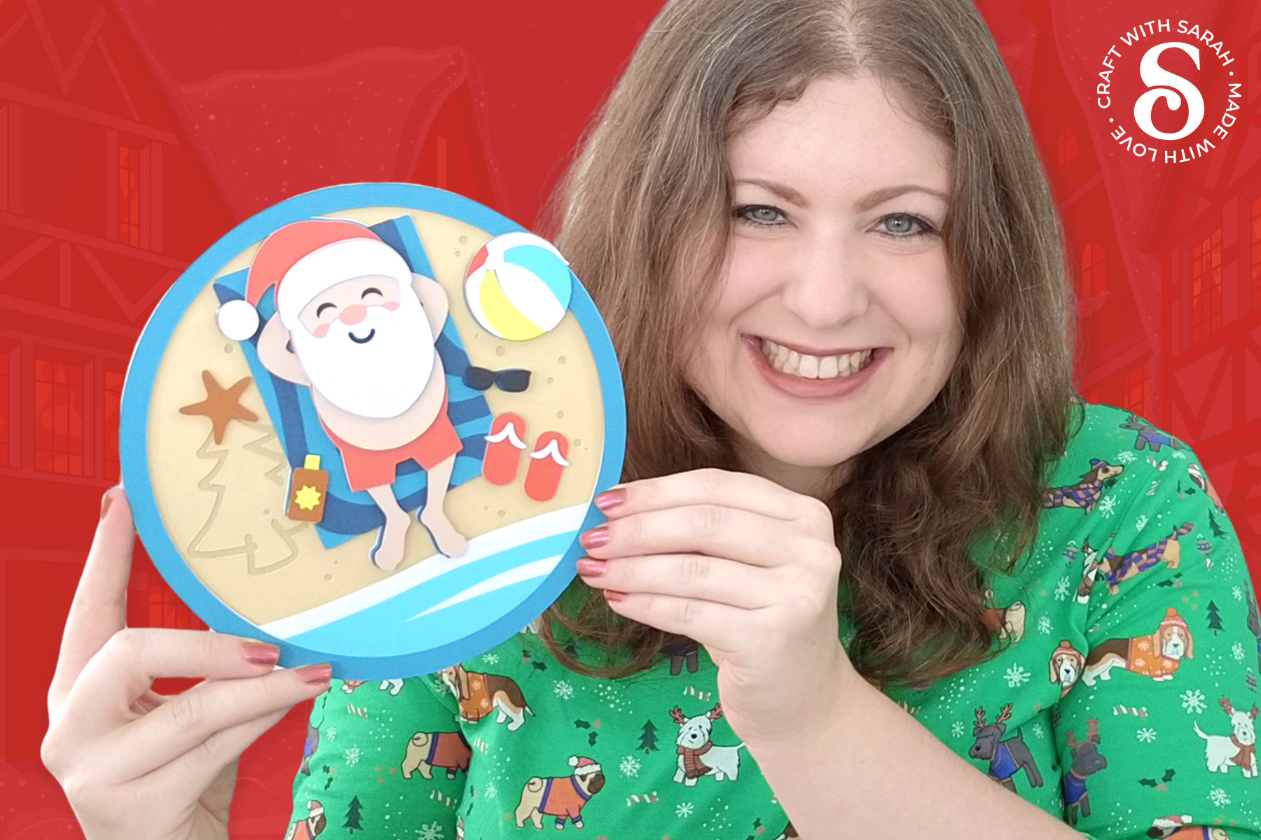 Summer Santa layered SVG by Craft with Sarah