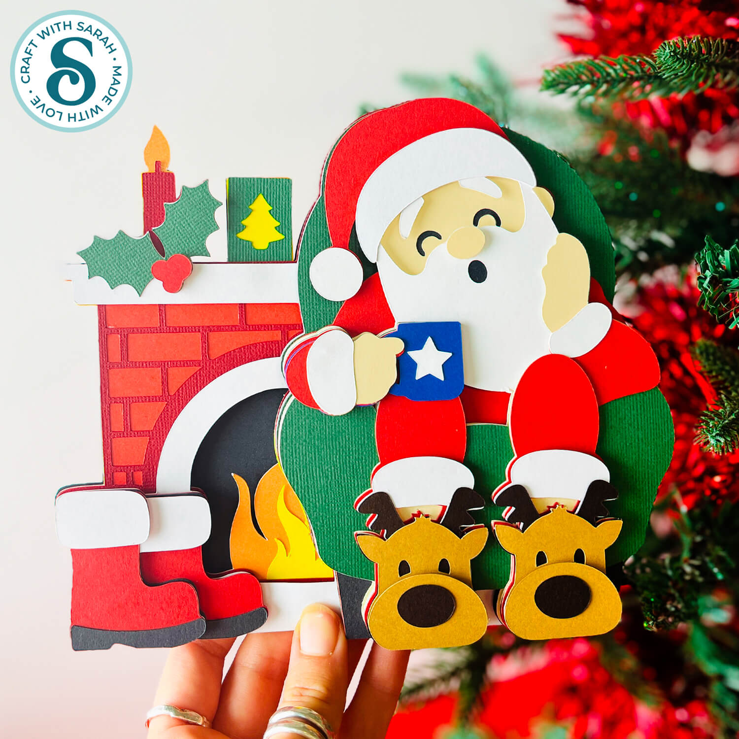 Tired Santa layered SVG by Craft with Sarah