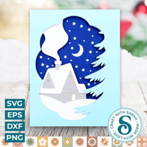 Winter Cottage A2 Card