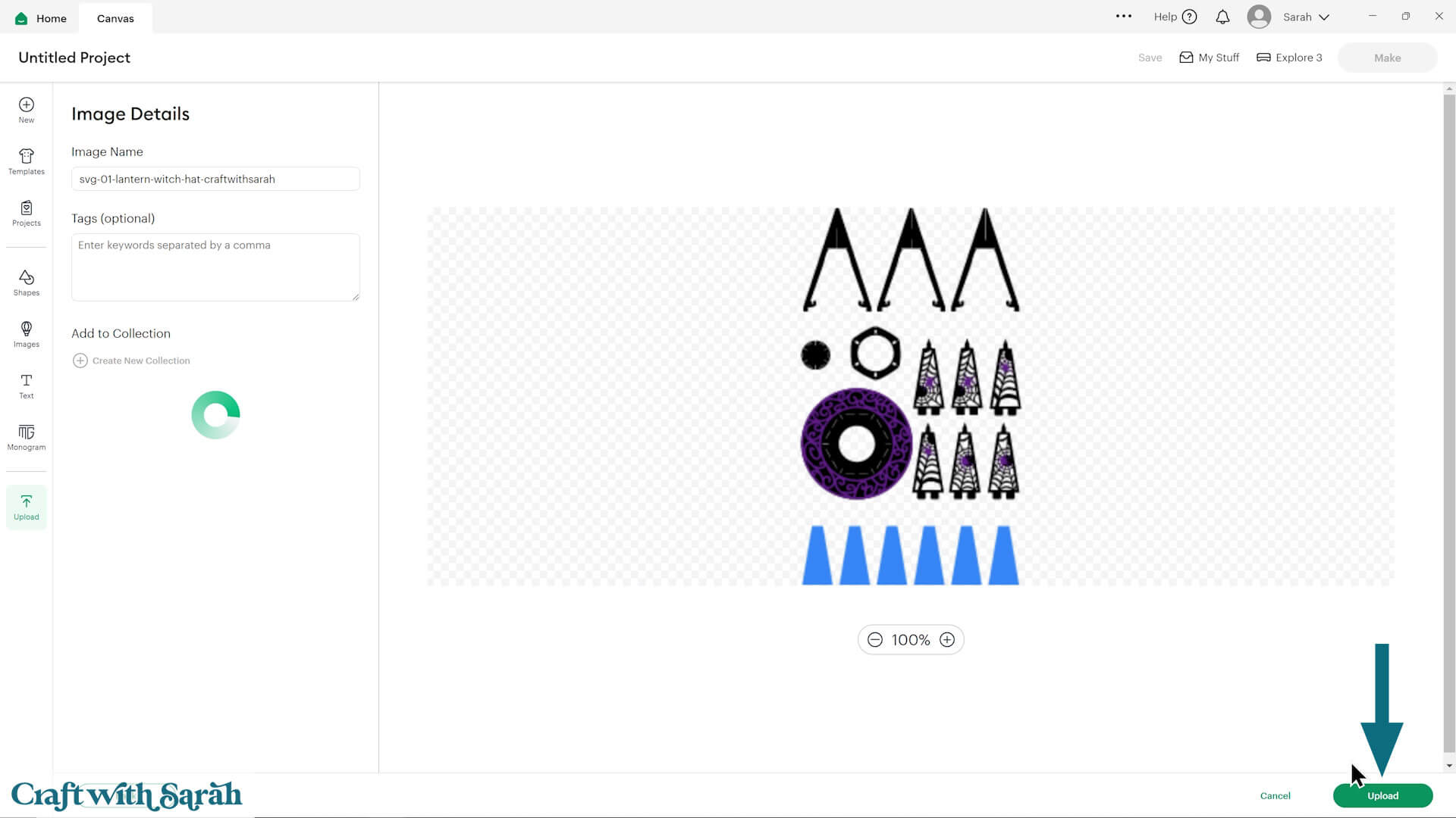 DIY witch hat step 3