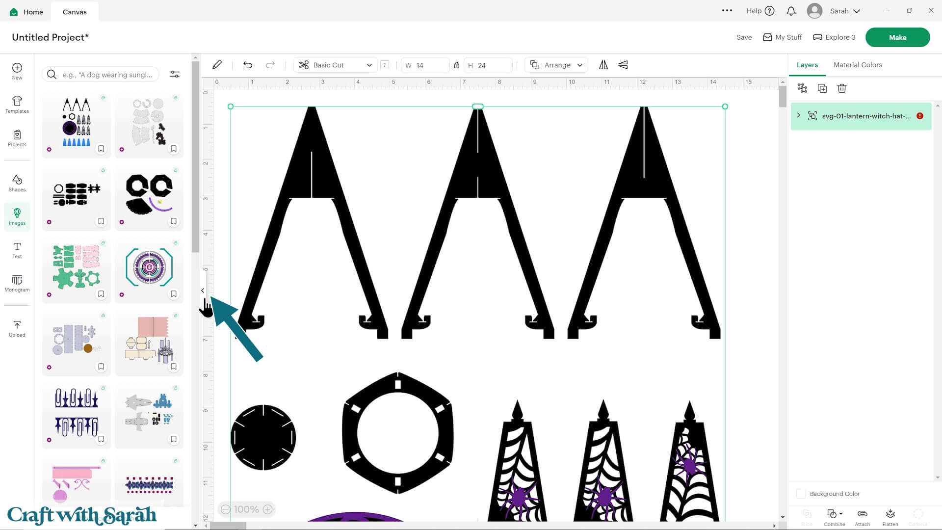 DIY witch hat step 4