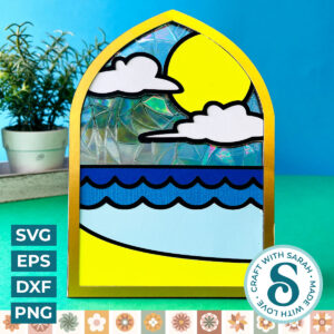 Beach Stained Glass Window