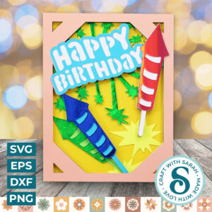 Birthday Fireworks A2 Card