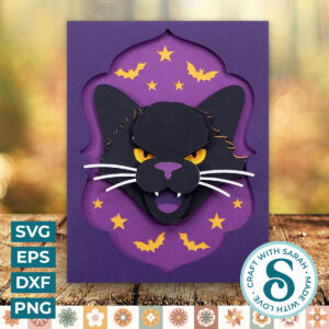 Halloween Black Cat A2 Card