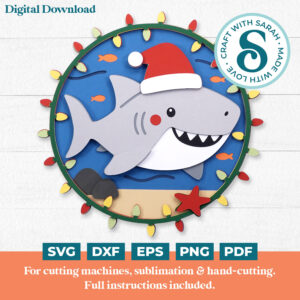 Christmas Shark SVG