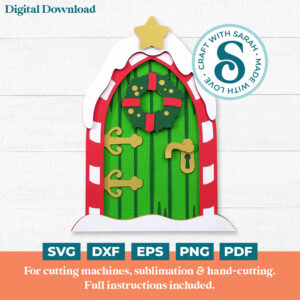 Elf Arrival Door SVG