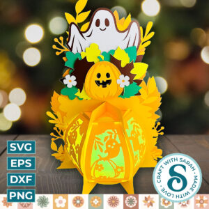 Ghost and Leaves Base Lantern