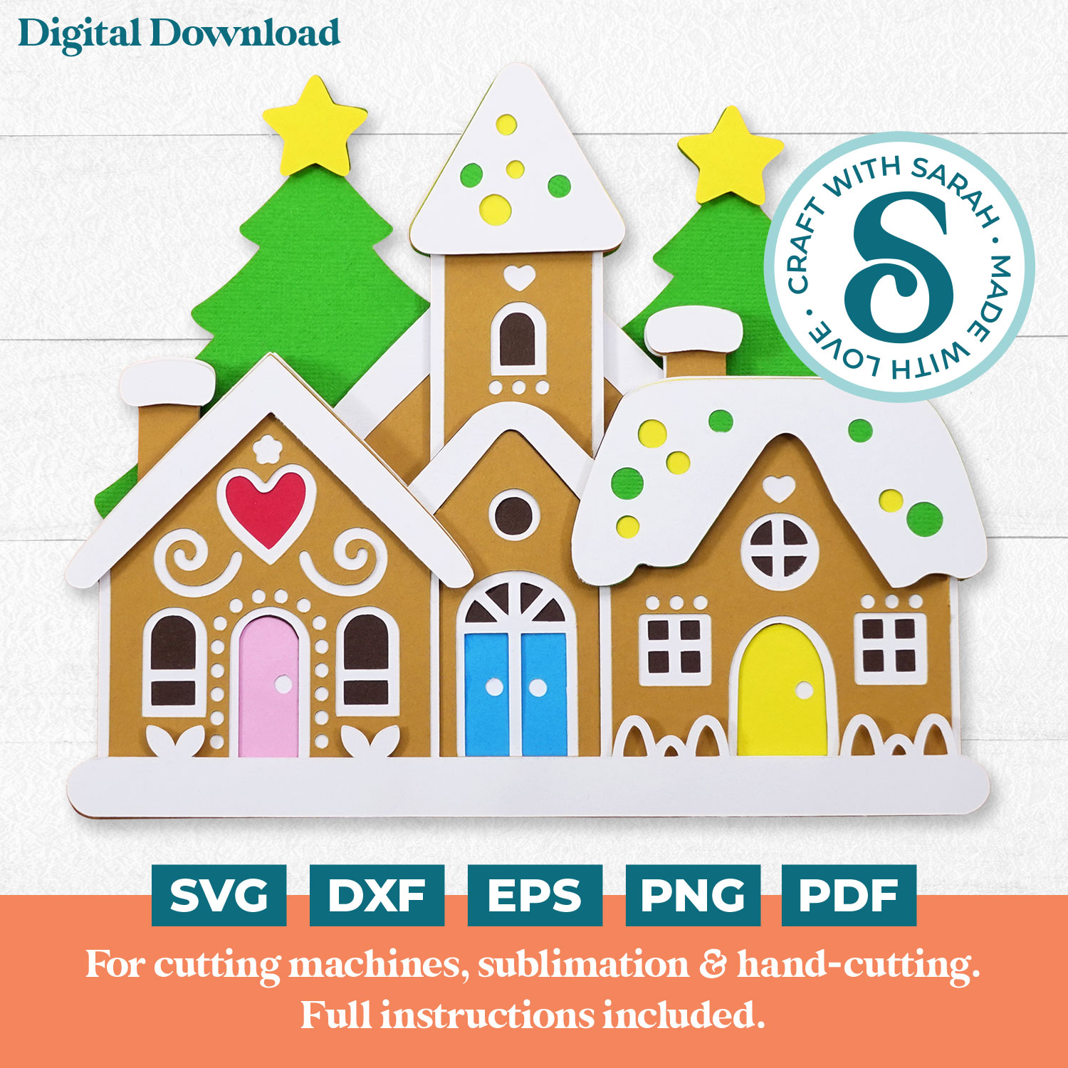 Gingerbread Village SVG
