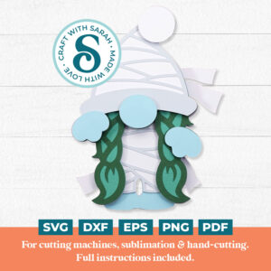 Halloween Mummy Gnome SVG - Female