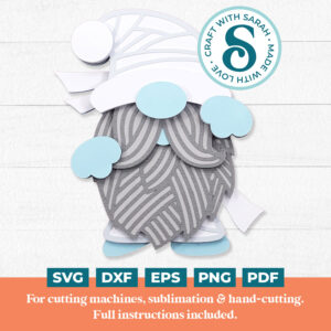 Halloween Mummy Gnome SVG - Male