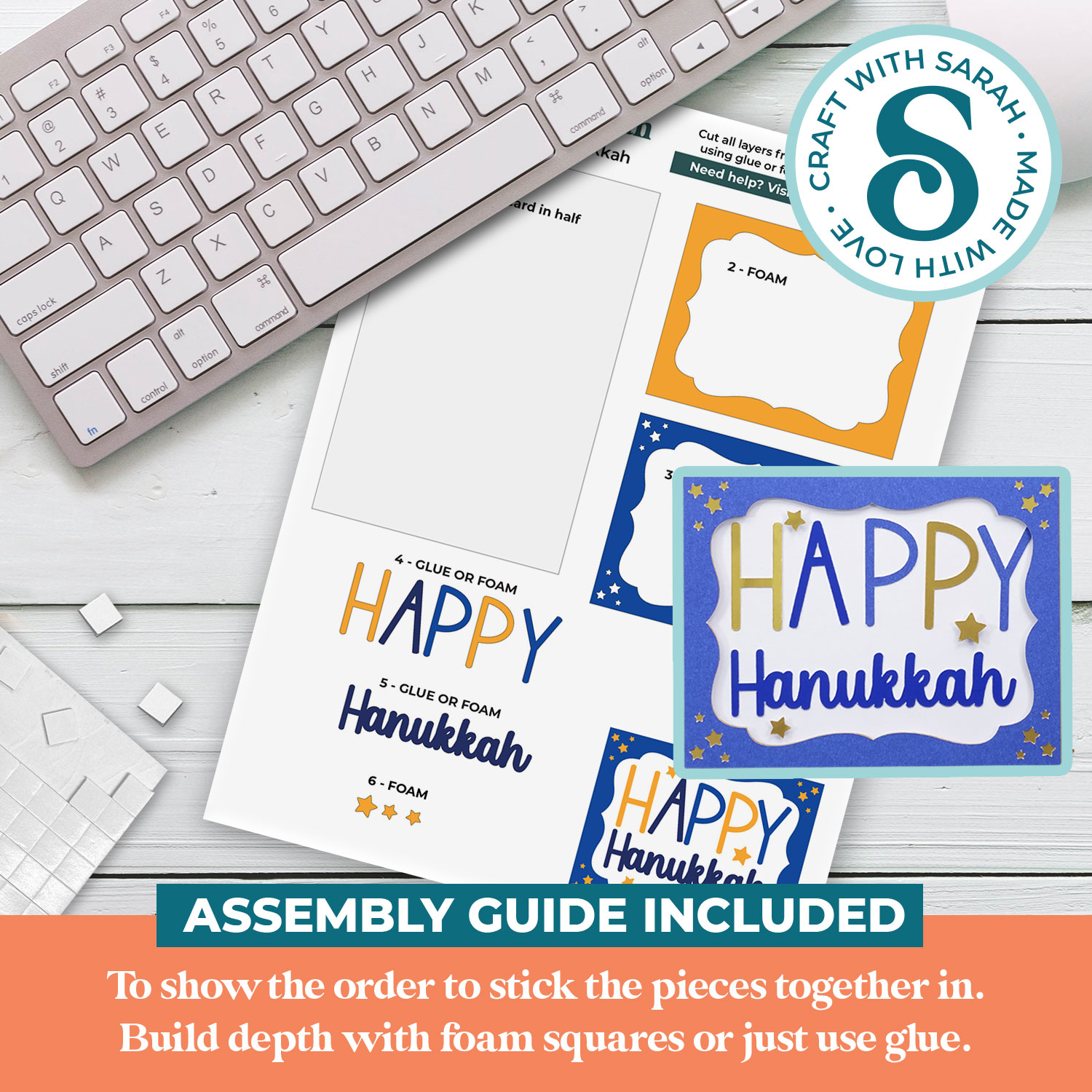 Happy Hanukkah A2 Card - Image 2