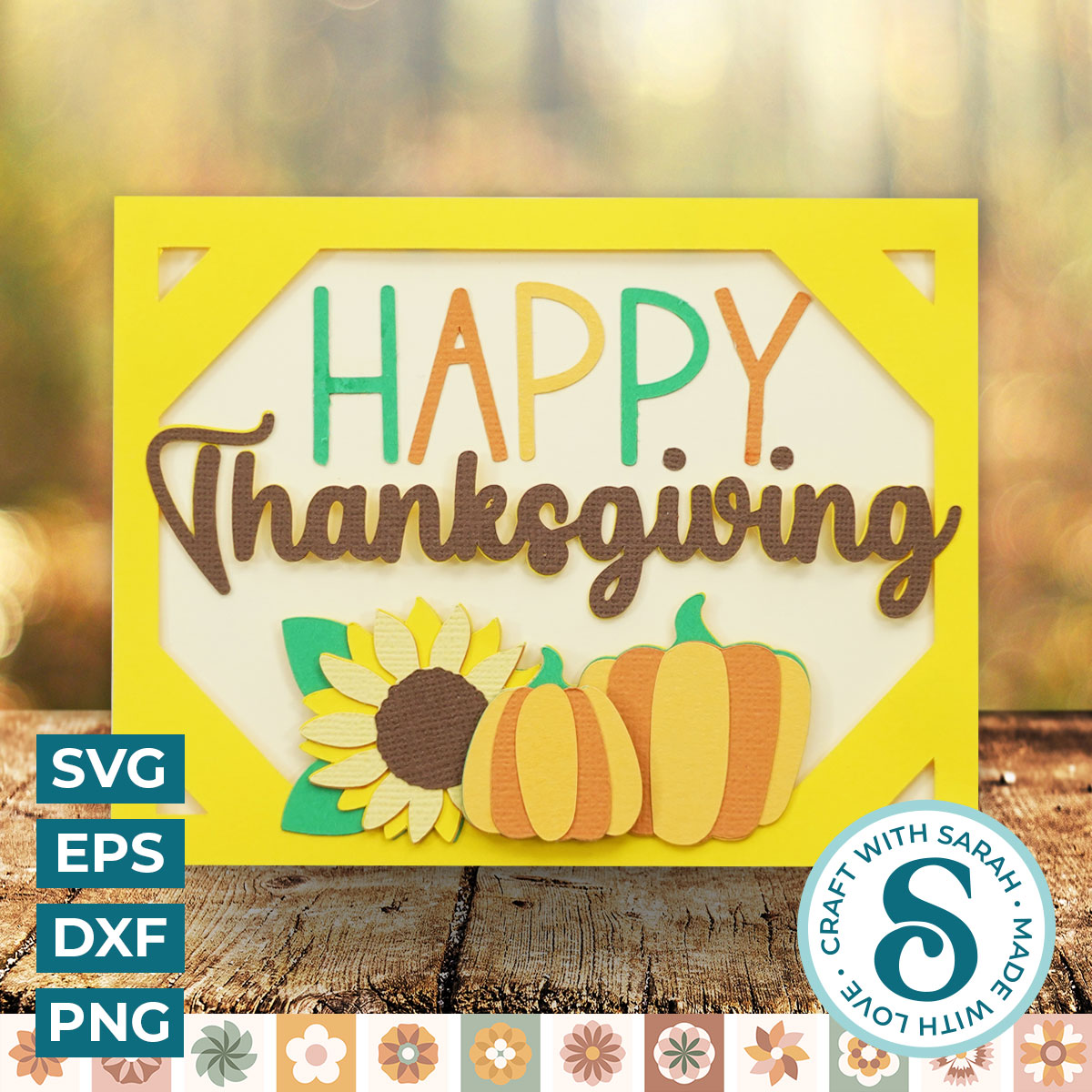 Happy Thanksgiving A2 Card with Pumpkin