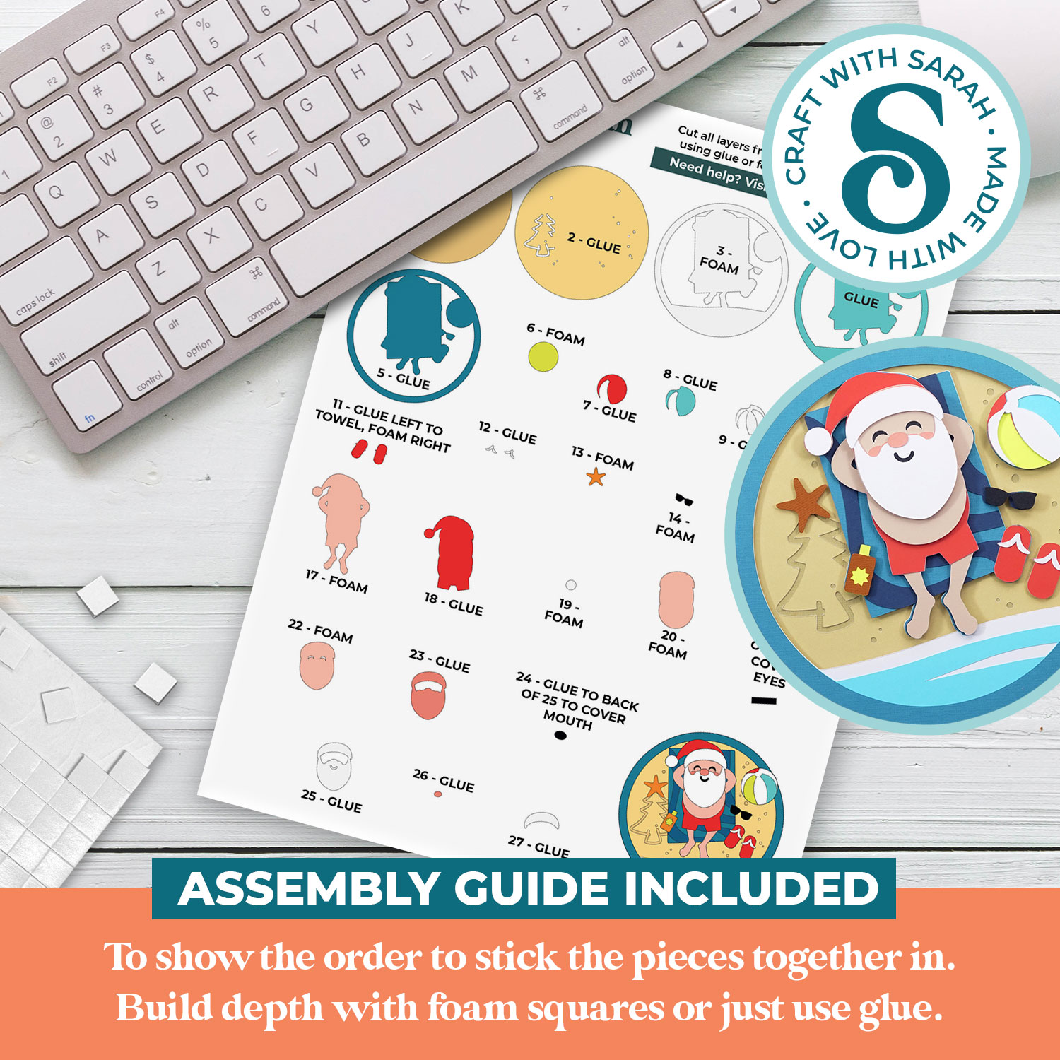 Sunbathing Santa SVG - Image 2