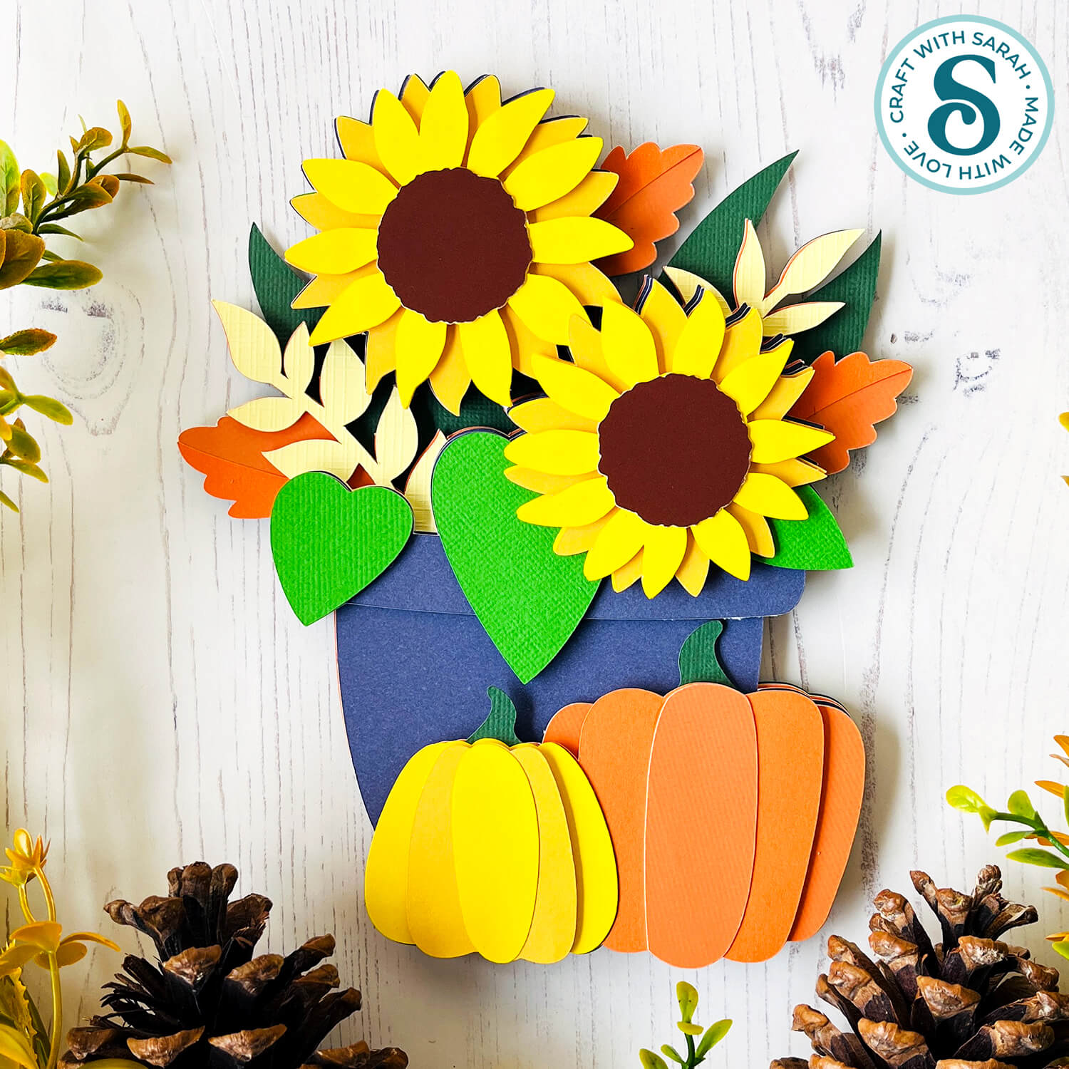 Thanksgiving flowers SVG from Craft with Sarah