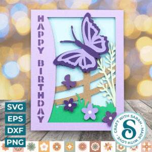 Birthday Butterflies A2 Card