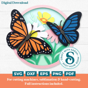 Butterflies & Flowers SVG