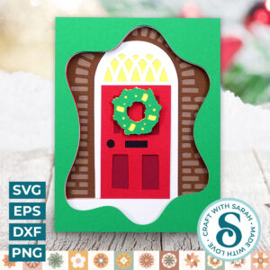 Christmas Door A2 Card