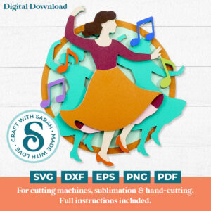 Nine Ladies Dancing SVG (12 Days of Christmas)