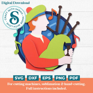 Eleven Pipers Piping SVG (12 Days of Christmas)