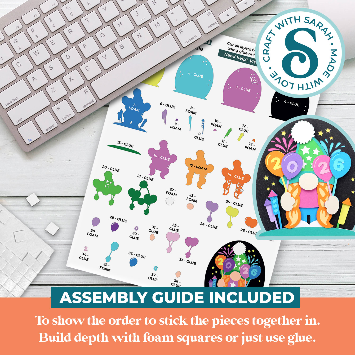 New Year Gnome SVG (Female) - Image 3