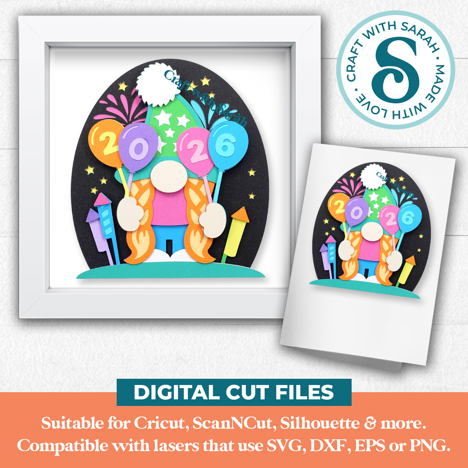 New Year Gnome SVG (Female) - Image 2