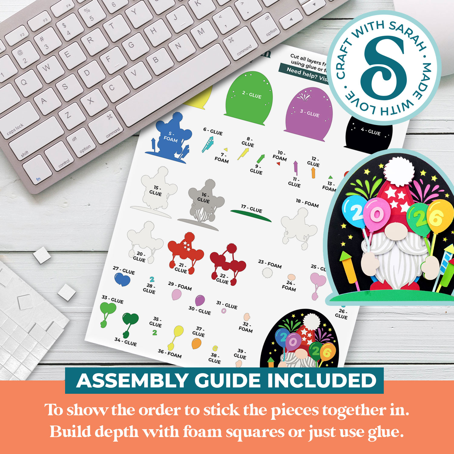 New Year Gnome SVG (Male) - Image 3