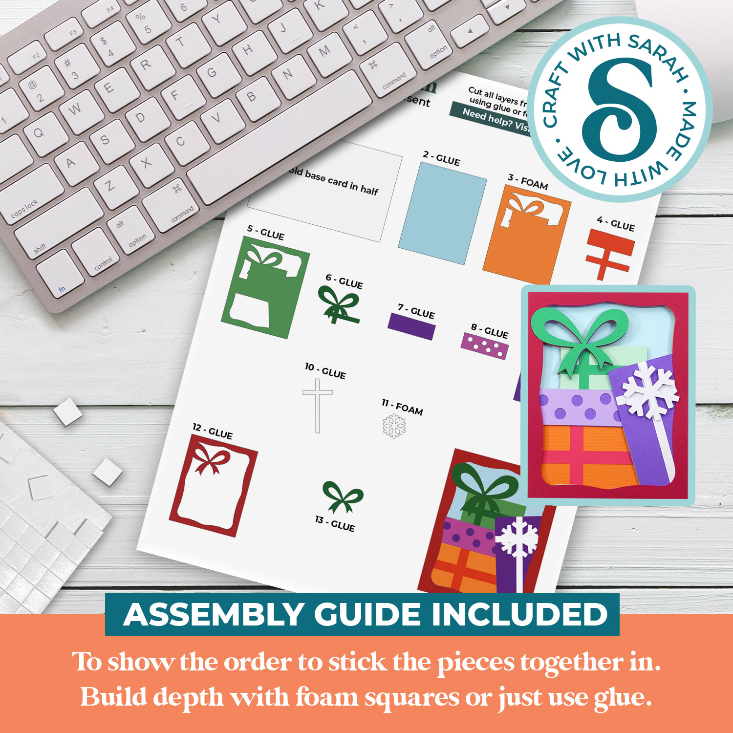 Christmas Present Stack A2 Card - Image 2