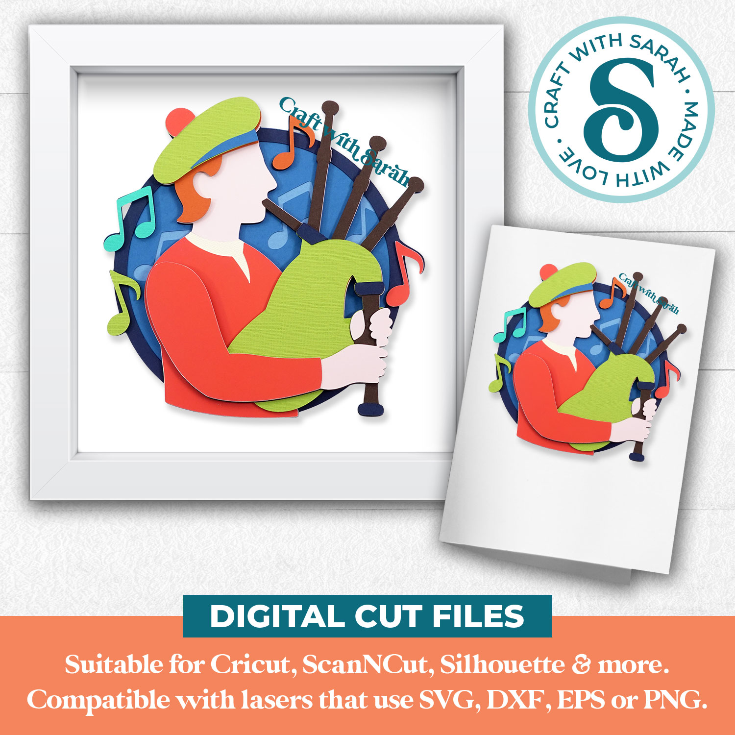 Eleven Pipers Piping SVG (12 Days of Christmas) - Image 2