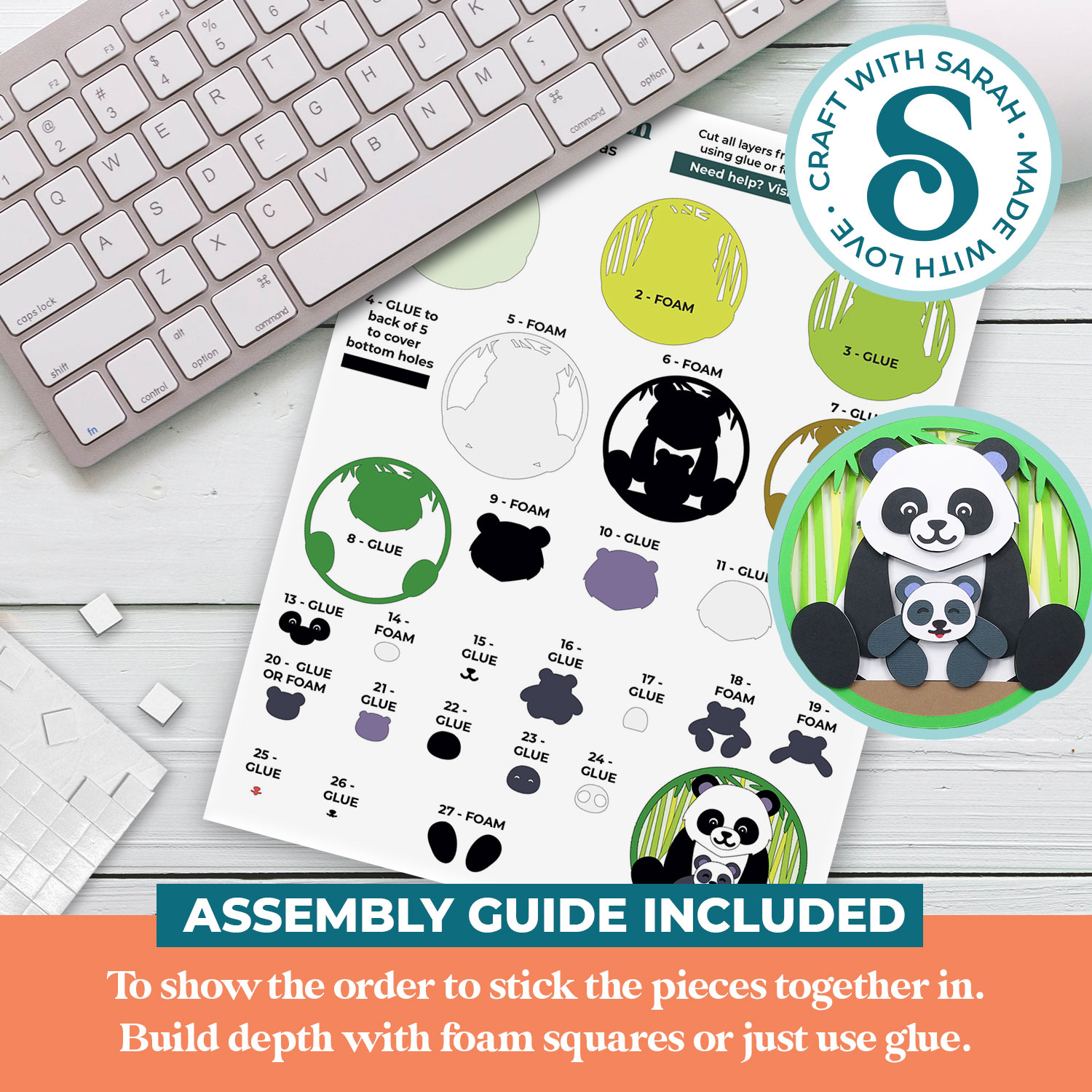 Parent and Baby Pandas SVG - Image 3