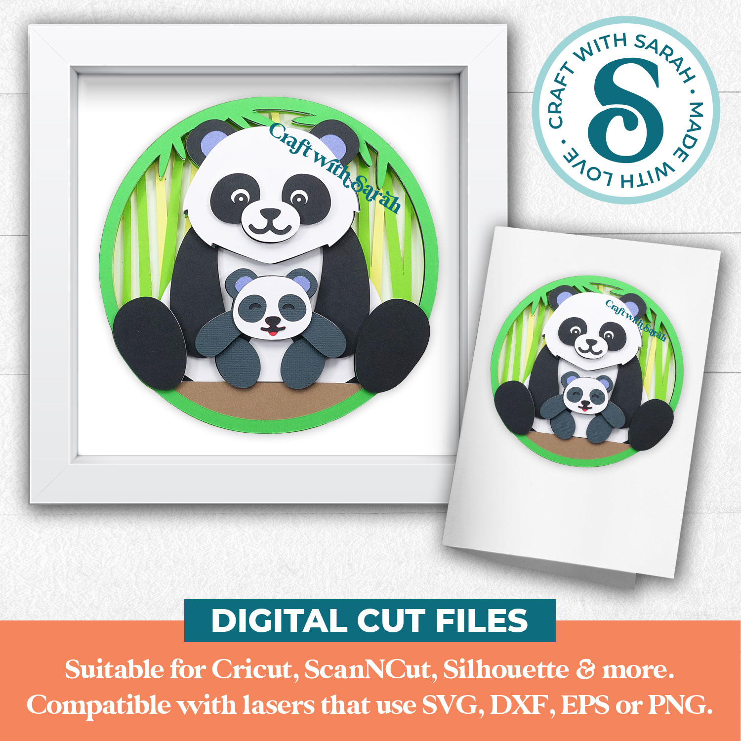 Parent and Baby Pandas SVG - Image 2