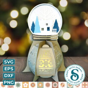 Christmas Snowglobe Lantern