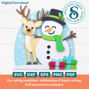 Snowman and Reindeer SVG