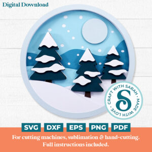 Winter Tree Scene SVG