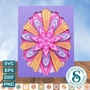 Abstract Mandala A2 Card