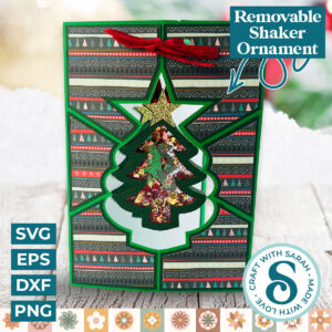 Christmas Tree Shaker Card