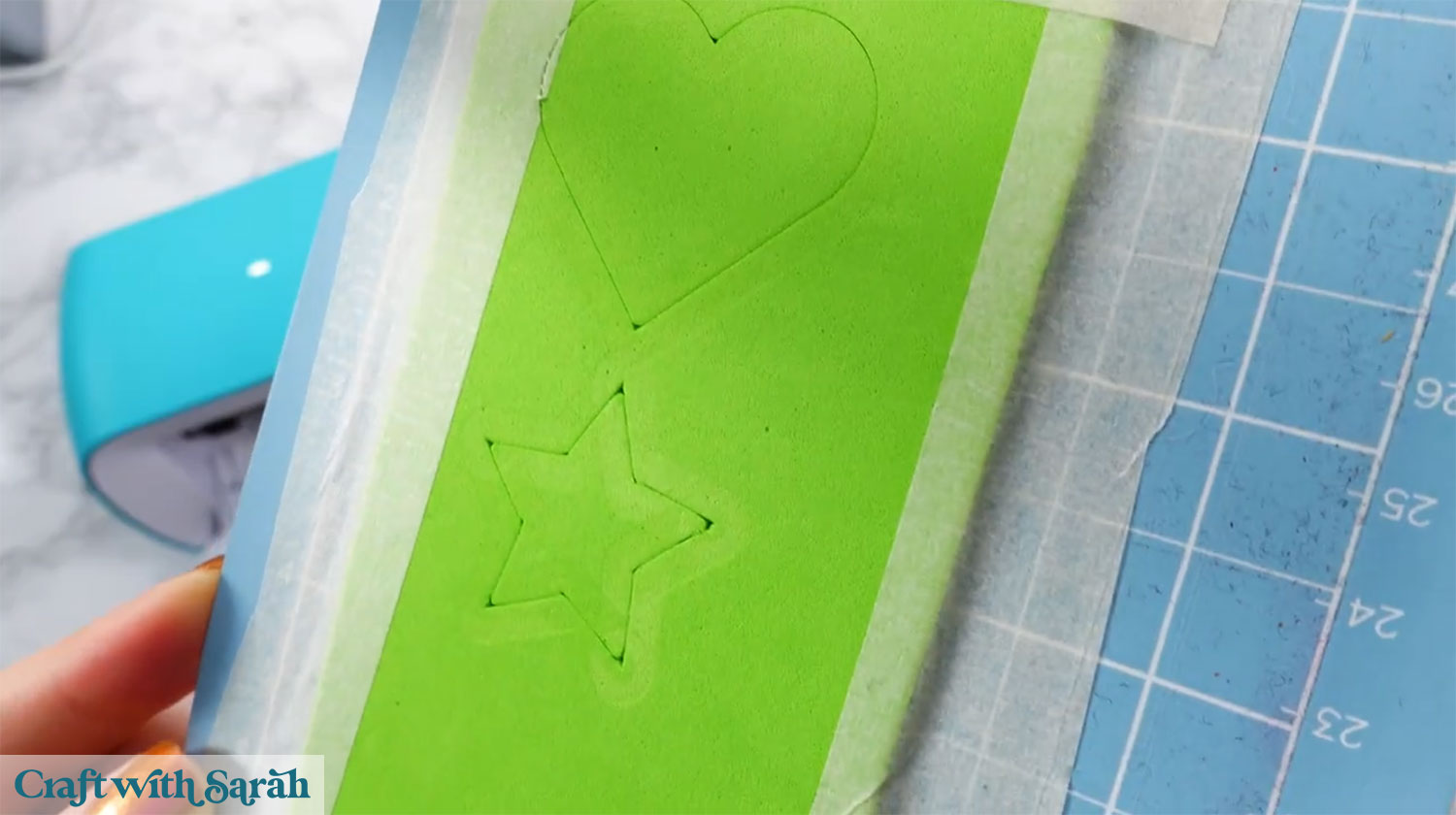 Craft foam indentations on the Cricut Joy