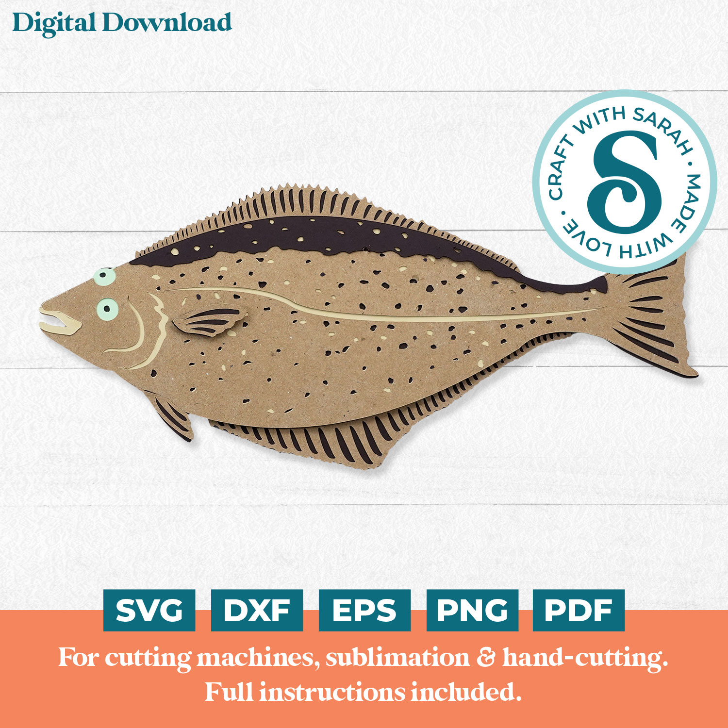 Halibut Fish SVG
