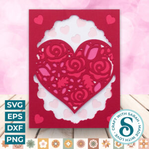 Heart & Roses A2 Card