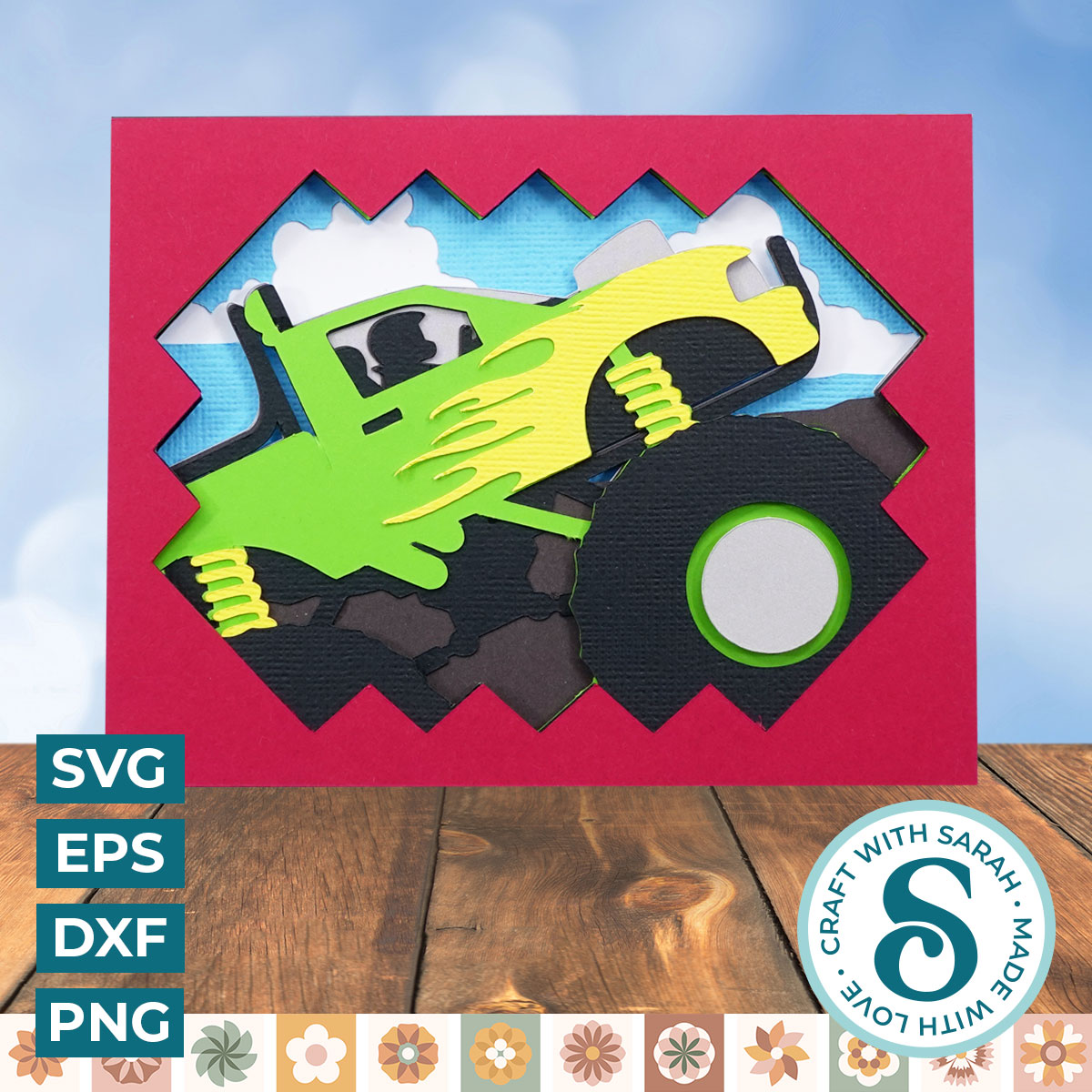 Monster Truck A2 Card