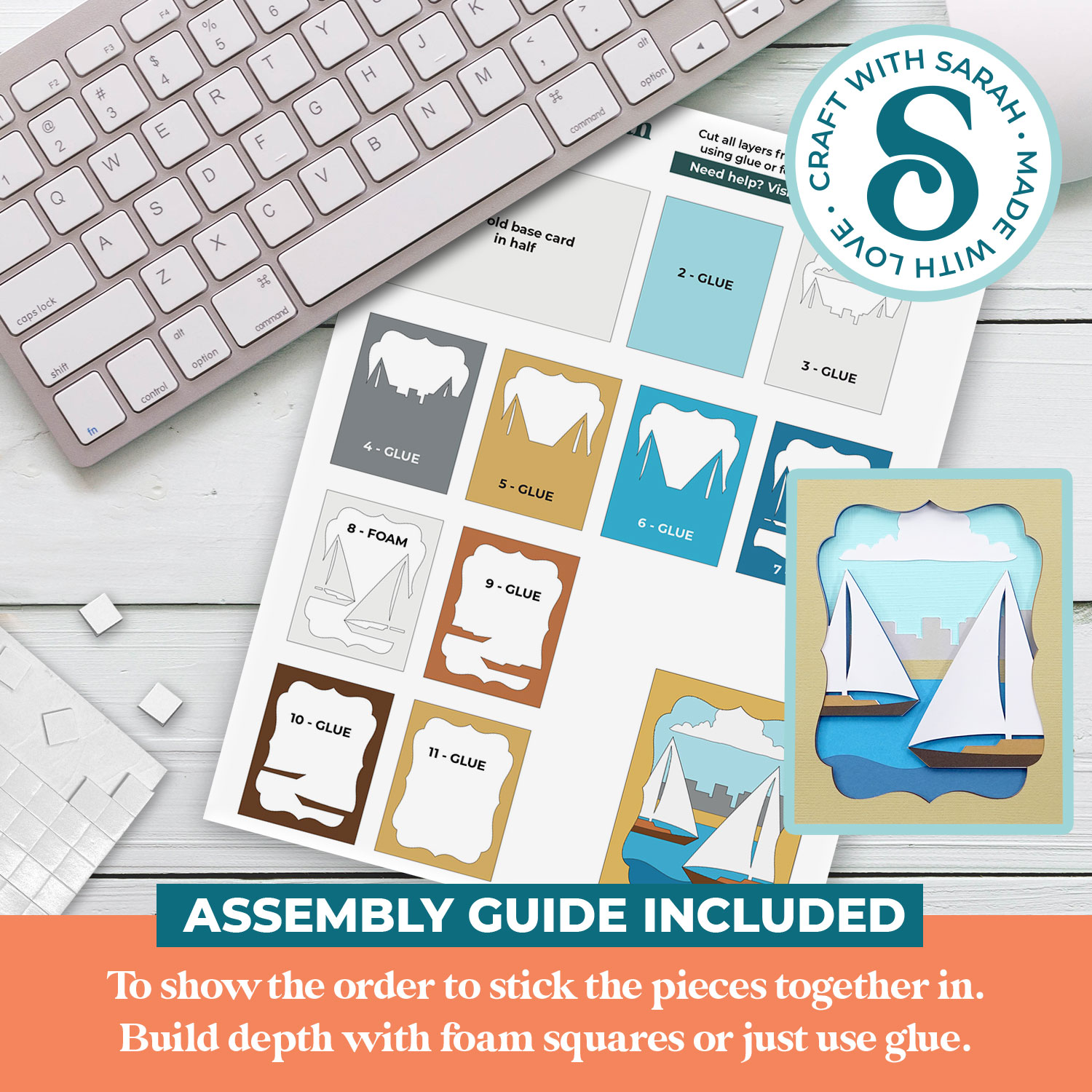 Sailing Boats A2 Card - Image 2