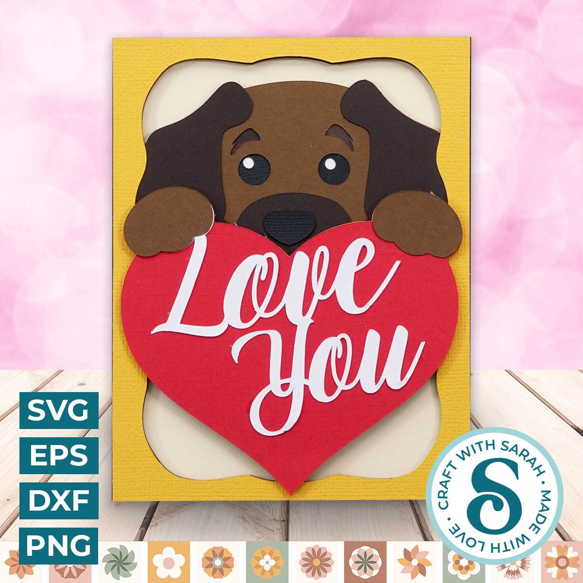 Valentine's Day Dog A2 Card