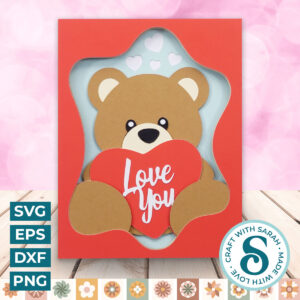 Valentine's Day Teddy A2 Card