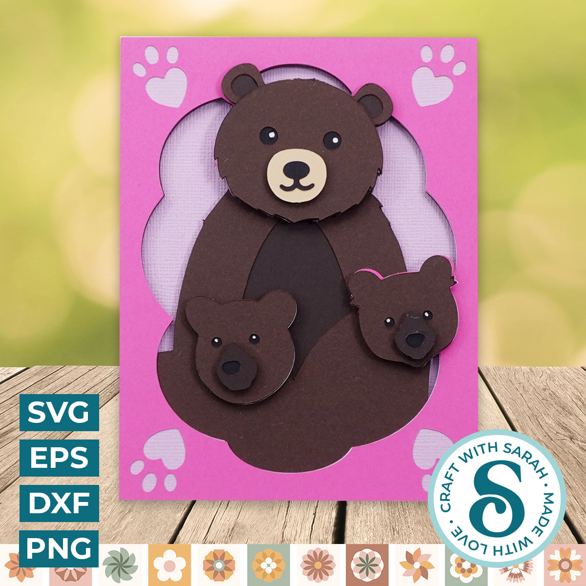 Bear Family A2 Card