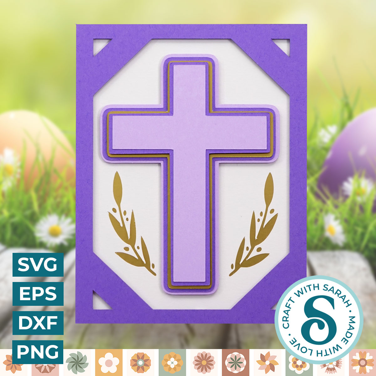 Easter Cross A2 Card